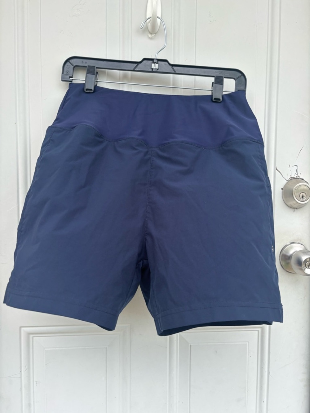 Women's Navy High-Waist Active Bermuda Shorts